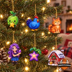 Stardew Valley Christmas 2026 Advent Calendar - colorful crops, buildings, and winter decorations