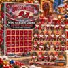 Buccaneers Mini Garden Gnome advent calendar box beside shelves of gnome designs