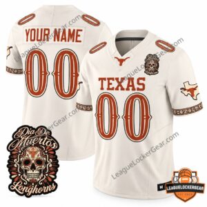 Texas Longhorns Dia de los Muertos Custom Football Jersey - photo 2