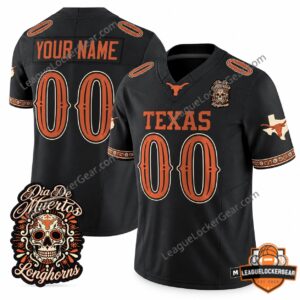 Texas Longhorns Dia de los Muertos Custom Football Jersey - photo 3
