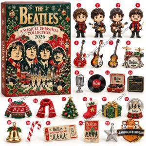 The Beatles A Magical Christmas 2026 Advent Calendar - front box with contents