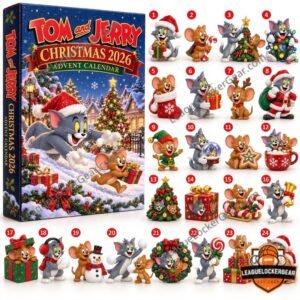 Tom and Jerry Classic Christmas 2026 Advent Calendar - front box with numbered character illustrations