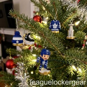 Toronto Maple Leafs Christmas 2026 Advent Calendar - beanie, skate, jersey and player ornaments on a tree