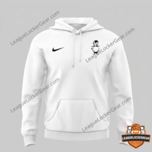 Front of the white UCF hoodie with the Citronaut mascot on the chest
